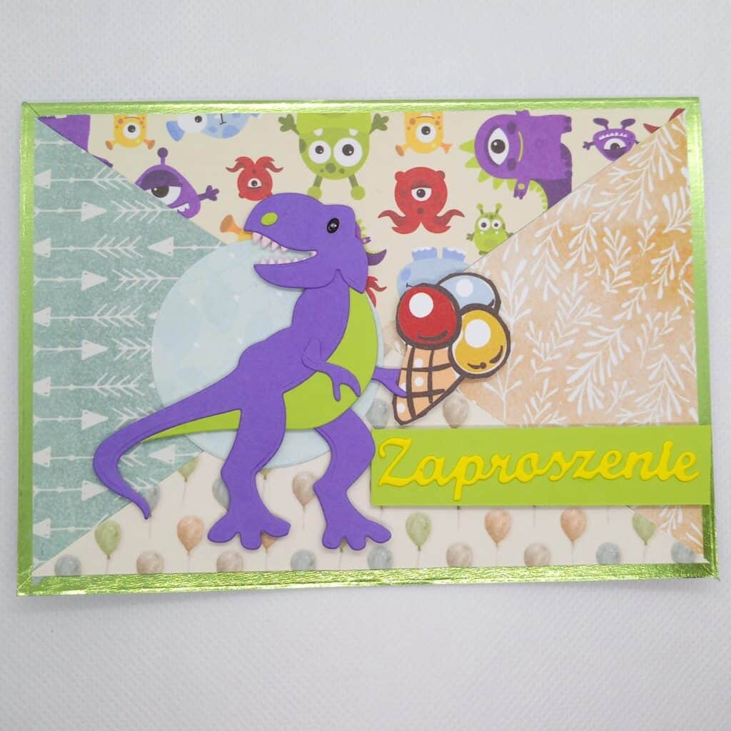 T-Rex z lodami (zaproszenie)